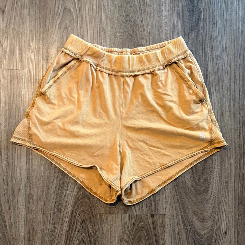 Free People Movement Tan Rust Cotton Shorts - Oversized XS